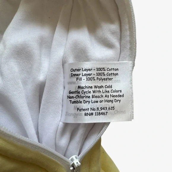 Baby Merlin's Magic Sleepsuit Yellow Cotton, Double Zipper, Small 3-6 Months - Picture 4 of 4